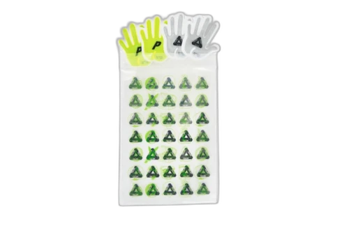 Palace Hi-Vis Hand Sticker Pack White/Yellow
