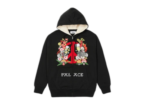 Palace Hippy Salute Zip Hood Black
