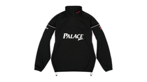 Palace Hole In 1/4 Zip Black