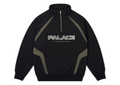 Palace International 1/4 Zip Black