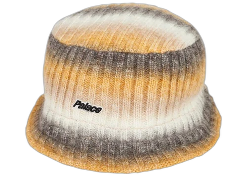 Palace Knitted Bucket Hat Brown
