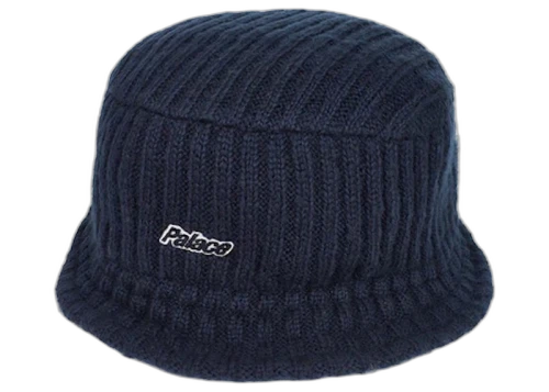 Palace Knitted Bucket Hat Navy