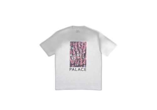 Palace Large Up T-Shirt Grey Marl