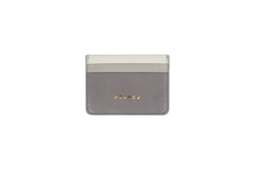 Palace Leather Card Holder Grey