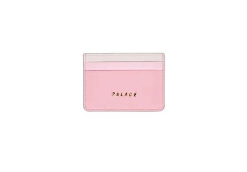 Palace Leather Card Holder Pink