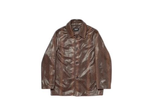 Palace Leather Jacket Brown