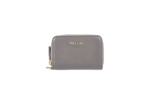 Palace Leather Zip Wallet Grey