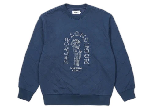 Palace Londinium Quilted Crew Navy