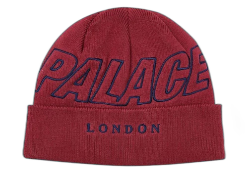 Palace London Beanie Burgundy