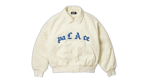 Palace Love Varsity Jacket Soft White