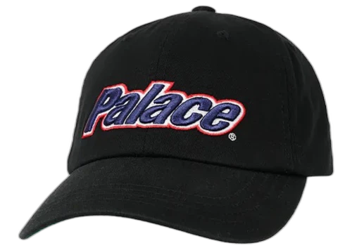 Palace Lowercase 6-Panel Black