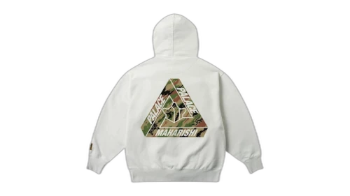 Palace Maharishi Tri-Bonsai Hood Stone White