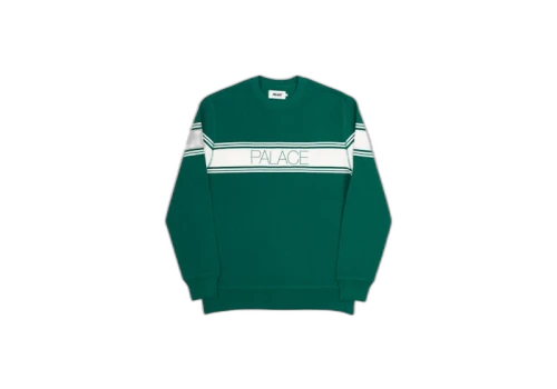 Palace Marina Stripe Pique Crew White/Green