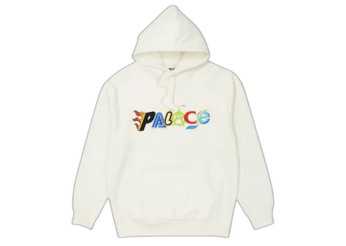Palace Multi Hood Sweatshirt White