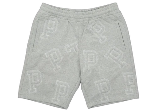 Palace Multi P Sweat Shorts Grey Marl