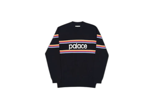 Palace Multi Stripe Knit Black