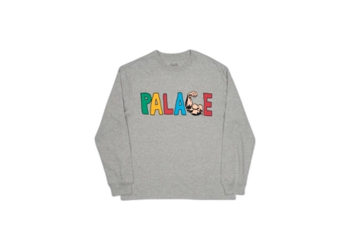 Palace Muscle L/S T-Shirt Grey