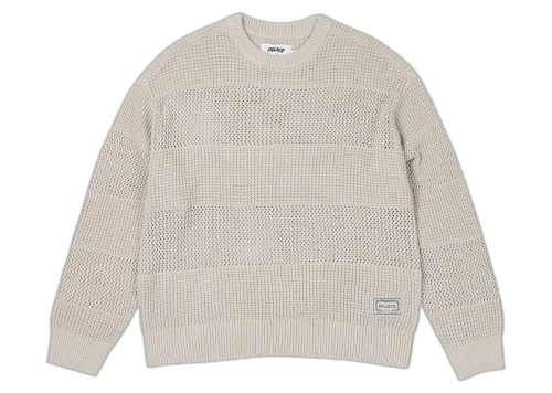 Palace Open Stripe Knit Grey