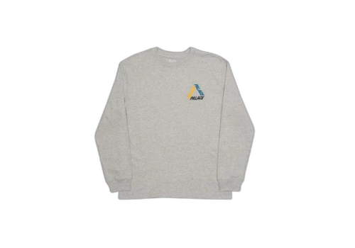 Palace P 3 L/S T-Shirt Grey/Multi