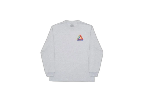 Palace P-3D Longsleeve Grey Marl