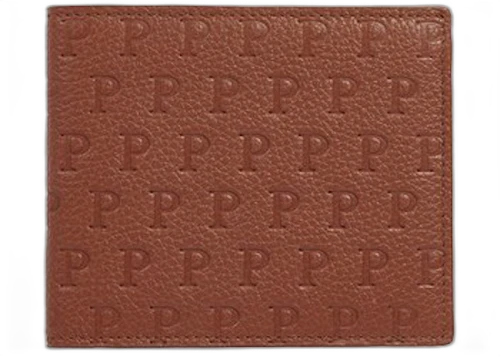 Palace P Embossed Billfold Wallet Brown