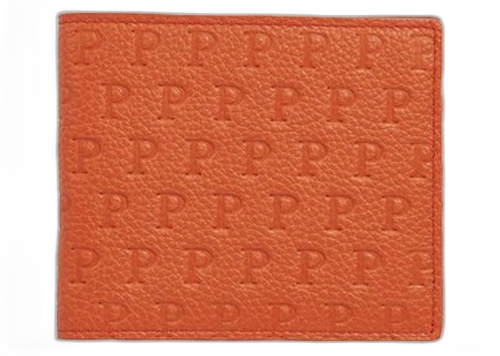 Palace P Embossed Billfold Wallet Orange/Red