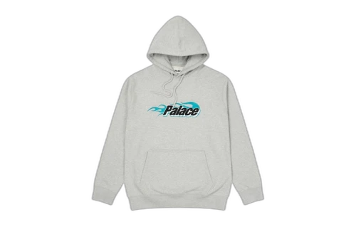 Palace P-Flames Hood Grey Marl