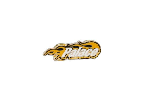 Palace P-Flames Pin Yellow