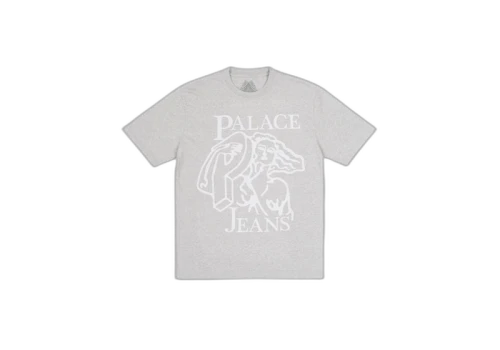 Palace P Jeans T-Shirt Grey Marl/White