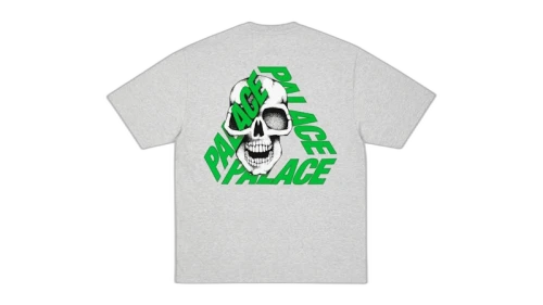 Palace P3 Skull T-shirt Grey Marl