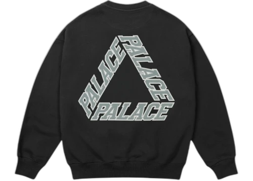 Palace P3 Stitch Crew Black