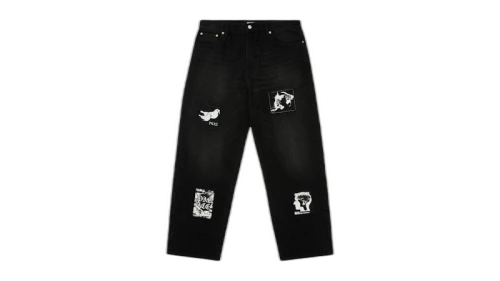 Palace P90 Baggy Jean Patch Up Black