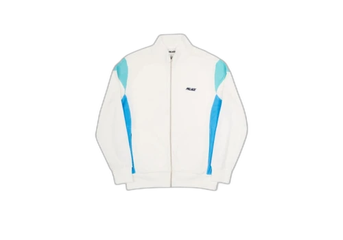 Palace Panelled Track Top White/Blue/Light Blue