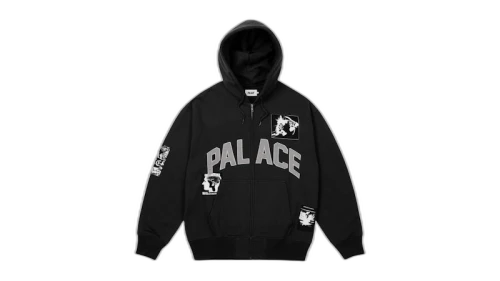 Palace Patch Up Zip Hood Black