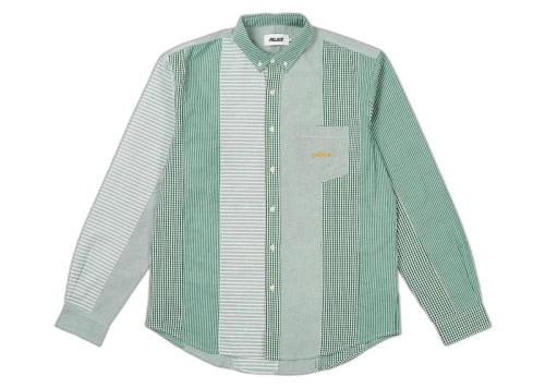 Palace Patchwork Stripe Shirt Green