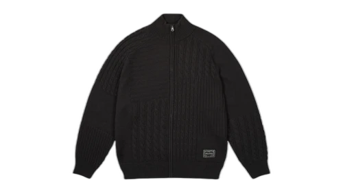 Palace Patchwork Zip Knit Black