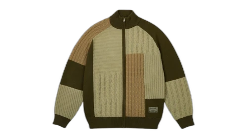Palace Patchwork Zip Knit The Deep Green