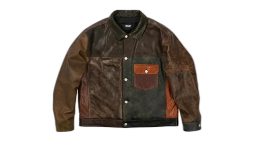 Palace Patchy Leather Jacket Multicolor