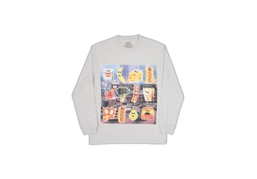 Palace Payne Longsleeve Grey Marl