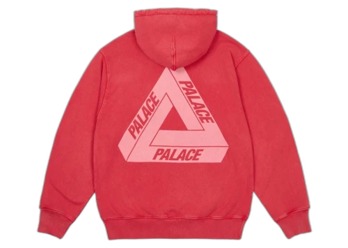 Palace Pigment Wash Tri-Ferg Hood Red