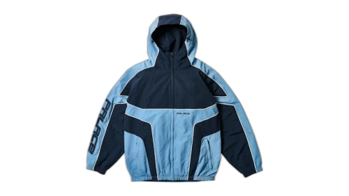 Palace Piped Hooded Shell Jacket Blue