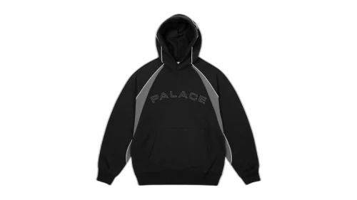 Palace Piped Panel Hood Black
