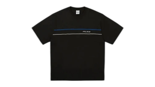 Palace Piped Panel T-Shirt Black