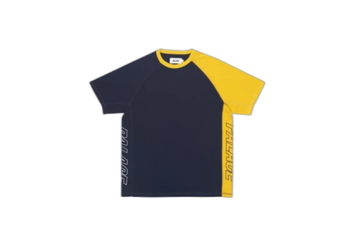 Palace Pique Paneled Shortsleeve Navy/Yellow