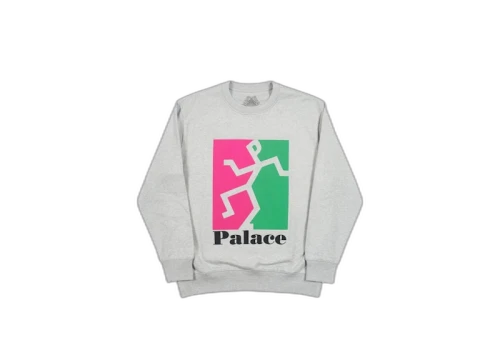 Palace P(iss) Head Crew Grey Marl