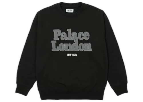 Palace Postcode Crew Black