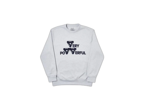 Palace Power Crew Grey Marl