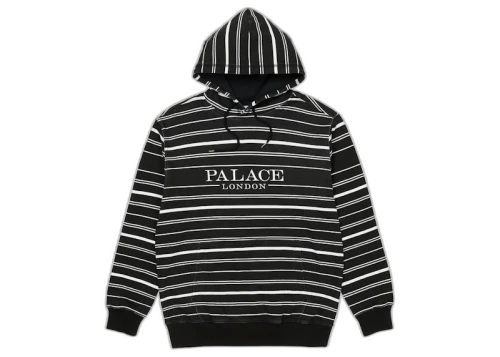 Palace Printed Stripe Hood Black