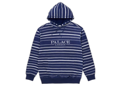 Palace Printed Stripe Hood Navy