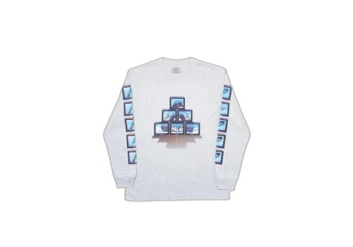 Palace PTV Longsleeve Grey Marl